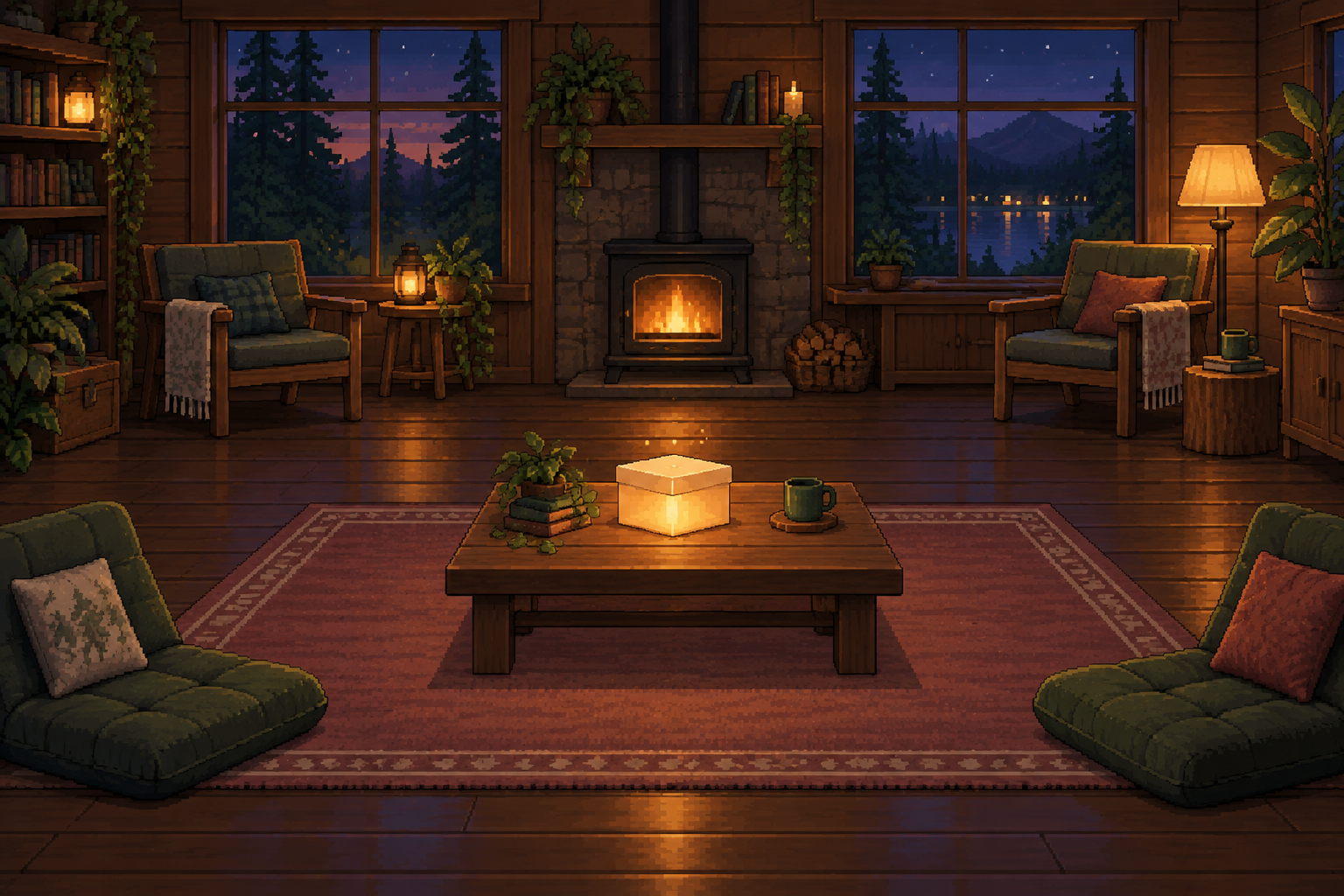 温馨的像素小屋